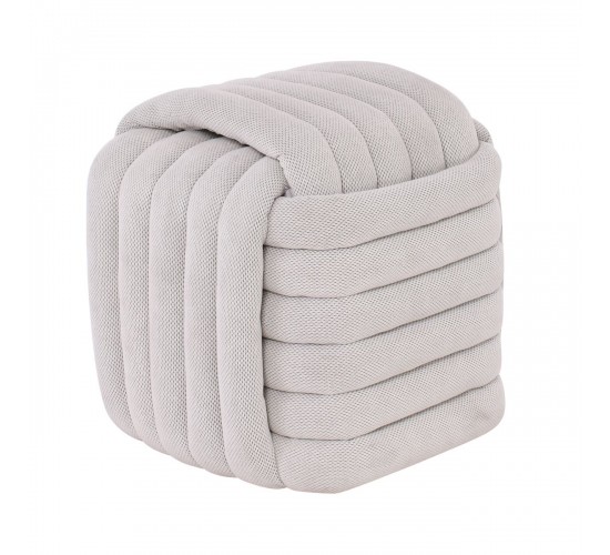 TAB Σκαμπό Βοηθητικό, Ύφασμα Απόχρωση Sandy Grey  47x47x44cm [-Γκρι-] [-Ύφασμα-] Ε7041,1