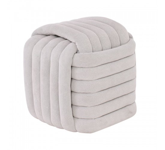 TAB Σκαμπό Βοηθητικό, Ύφασμα Απόχρωση Sandy Grey  47x47x44cm [-Γκρι-] [-Ύφασμα-] Ε7041,1