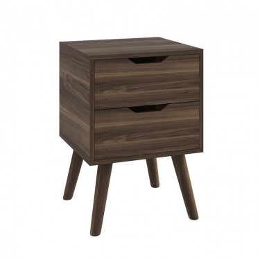 ALINA Κομοδίνο Απόχρωση Καρυδί  29x29x44cm [-Καρυδί-] [-MDF - Κόντρα Πλακέ - Καπλαμάς - Νοβοπάν-] Ε745,4