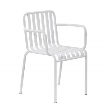 MODIAL Πολυθρόνα Μέταλλο Βαφή Άσπρο  60x51x82cm [-Άσπρο-] [-Μέταλλο-] Ε5490,1