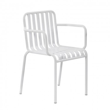 MODIAL Πολυθρόνα Μέταλλο Βαφή Άσπρο  60x51x82cm [-Άσπρο-] [-Μέταλλο-] Ε5490,1