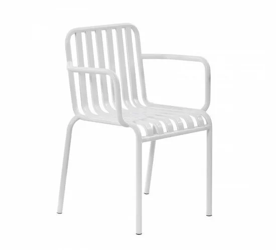 MODIAL Πολυθρόνα Μέταλλο Βαφή Άσπρο  58x42x80cm [-Άσπρο-] [-Μέταλλο-] Ε5490,1