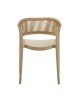 DONNA Πολυθρόνα Στοιβαζόμενη, PP-UV Tortora, Rope Wicker Φυσικό  56x54x81cm [-Μπεζ-Tortora-Sand-Cappuccino-] [-PP - PC - ABS-] Ε3150,3