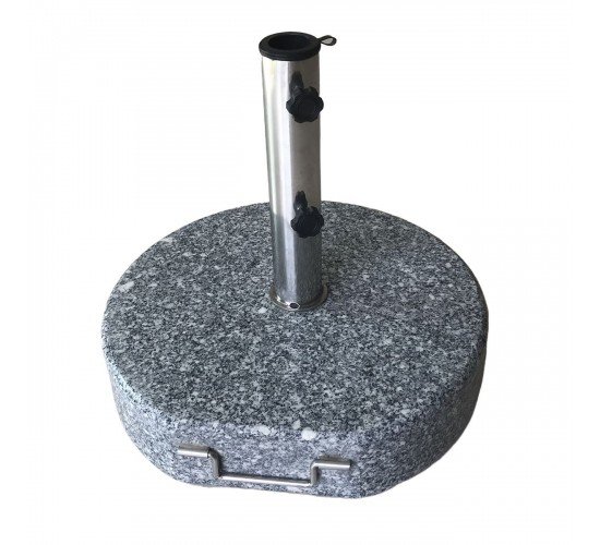 ΒΑΣΗ ομπρέλας στρογγυλή Γρανίτης/Inox #304 (40Kg)  Φ50 H.7,5/37cm [-Γρανίτης-] [-Μέταλλο / Τεχνόπετρα-Τεχνομάρμαρο-] Ε933