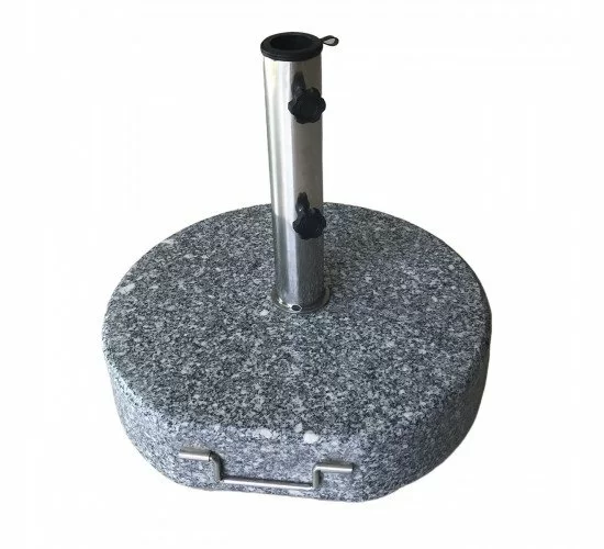 ΒΑΣΗ ομπρέλας στρογγυλή Γρανίτης/Inox #304 (40Kg)  Φ50 H.7,5/37cm [-Γρανίτης-] [-Μέταλλο / Τεχνόπετρα-Τεχνομάρμαρο-] Ε933