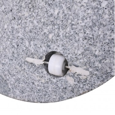 ΒΑΣΗ ομπρέλας στρογγυλή Γρανίτης/Inox #304 (40Kg)  Φ50 H.7,5/37cm [-Γκρι-, -Χρώμιο - Inox-] [-Μάρμαρο - Τεχνομάρμαρο-, -Μέταλλο-] Ε933