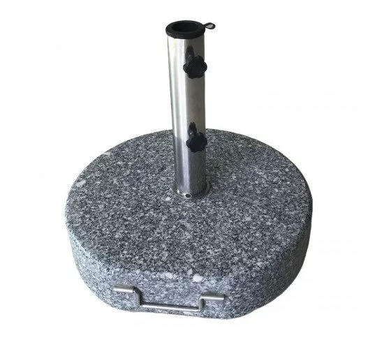 ΒΑΣΗ ομπρέλας στρογγυλή Γρανίτης/Inox #304 (40Kg)  Φ50 H.7,5/37cm [-Γρανίτης-] [-Μέταλλο / Τεχνόπετρα-Τεχνομάρμαρο-] Ε933