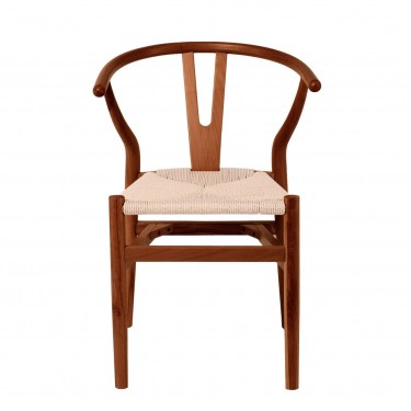 LIMA Καρέκλα Στοιβαζόμενη, Ξύλο Απόχρωση Καρυδί, Κάθισμα Paper Rope Φυσικό  56x55x76cm [-Καρυδί-] [-Ξύλο-] Ε7517,2