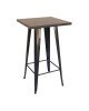 RELIX Τραπέζι Bar Μέταλλο Βαφή Μαύρο  60x60x103cm [-Μαύρο-] [-Μέταλλο-] Ε5203,1