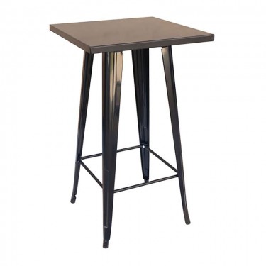 RELIX Τραπέζι Bar Μέταλλο Βαφή Μαύρο  60x60x103cm [-Μαύρο-] [-Μέταλλο-] Ε5203,1