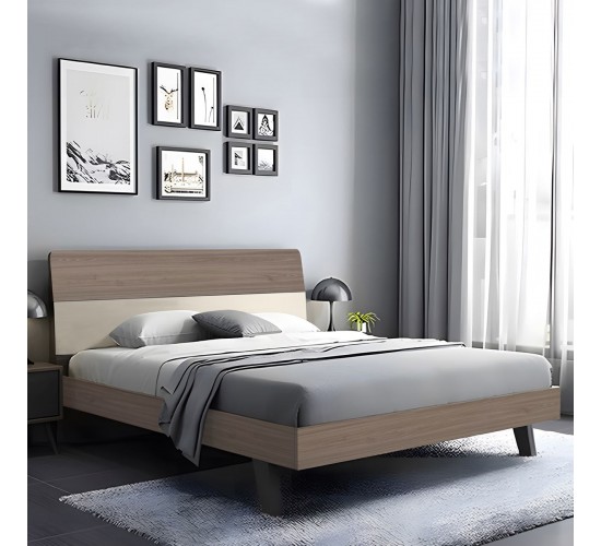 VANITY Κρεβάτι Διπλό, για Στρώμα 160x200cm, Απόχρωση Sonoma Oak-Cream  161x201x98cm [-Εκρού-, -Καρυδί-] [-MDF - Κόντρα Πλακέ - Καπλαμάς - Νοβοπάν-] Ε7350,2