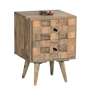 TEKA-W Κομοδίνο Ξύλο Ακακία Φυσικό  40x35x55cm [-Φυσικό-] [-Ξύλο-] ΕΑ7044,W