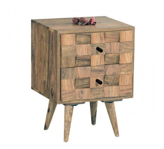 TEKA-W Κομοδίνο Ξύλο Ακακία Φυσικό  40x35x55cm [-Φυσικό-] [-Ξύλο-] ΕΑ7044,W