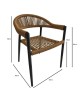 MADISON Πολυθρόνα Βεράντας- Κήπου, ALU Ανθρακί, Rope Wicker Φυσικό, Στοιβαζόμενη  58x56x78cm [-Ανθρακί-, -Φυσικό-] [-Wicker-, -Αλουμίνιο-] Ε6724,1