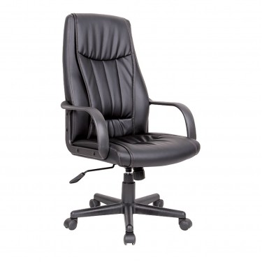 BF1410 Πολυθρόνα Γραφείου Διευθυντή Pu Μαύρο  61x68x104/114cm [-Μαύρο-] [-PU - PVC-] ΕΟ561,1