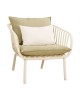 ASTRID Set Σαλόνι Κήπου 5τεμ, PP & Μέταλλο Cream, Μαξιλάρια Sandy Green  2 Πολυθρ 1 Καναπ 2 Τραπεζάκια [-Άσπρο-, -Πράσινο-] [-PP - PC - ABS-, -Μέταλλο-] Ε322,S