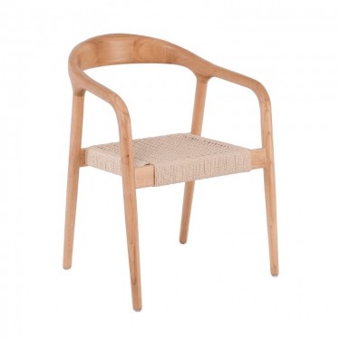 LEXY Πολυθρόνα Τραπεζαρίας Φυσικό, Κάθισμα Paper Rope  56x56x78cm [-Φυσικό-] [-Ξύλο-] Ε7029
