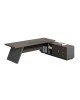 MASTER Γραφείο Δεξιά Γωνία, Απόχρωση Grey Walnut  160x80x75/160x40x62 cm [-Ανθρακί-, -Καρυδί-] [-Melamine-] ΕΟ925,R