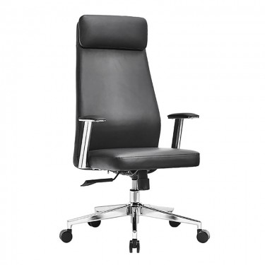 BF8800 Πολυθρόνα Γραφείου Διευθυντή, Pu Μαύρο, Βάση & Μπράτσα Χρώμιο  68x68x120/128cm [-Μαύρο-] [-PU - PVC-] ΕΟ612,1
