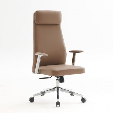 BF8800 Πολυθρόνα Γραφείου Διευθυντή, Pu Cappuccino, Βάση  68x68x120/128cm [-Μπεζ-Tortora-Sand-Cappuccino-] [-PU - PVC-] ΕΟ612,3