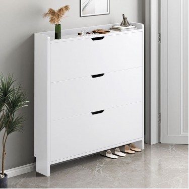 Παπουτσοθήκη MDF - Melamine Απόχρωση Άσπρο  80x17x115cm [-Άσπρο-] [-MDF - Κόντρα Πλακέ - Καπλαμάς - Νοβοπάν-, -Melamine-] Ε8330,2