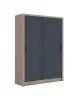 VANITY Ντουλάπα Δίφυλλη - Συρόμενη, Αποχρώσεων Sonoma Oak & Grey  120x60x200cm [-Ανθρακί-, -Καρυδί-] [-MDF - Κόντρα Πλακέ - Καπλαμάς - Νοβοπάν-] Ε7354,1