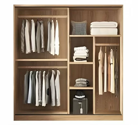 VANITY Ντουλάπα Δίφυλλη - Συρόμενη, Αποχρώσεων Sonoma Oak & Grey  120x60x200cm [-Ανθρακί-, -Καρυδί-] [-MDF - Κόντρα Πλακέ - Καπλαμάς - Νοβοπάν-] Ε7354,1
