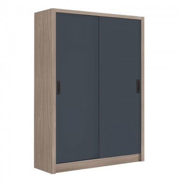 VANITY Ντουλάπα Δίφυλλη - Συρόμενη, Αποχρώσεων Sonoma Oak & Grey  120x60x200cm [-Ανθρακί-, -Καρυδί-] [-MDF - Κόντρα Πλακέ - Καπλαμάς - Νοβοπάν-] Ε7354,1