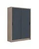 VANITY Ντουλάπα Δίφυλλη - Συρόμενη, Αποχρώσεων Sonoma Oak & Grey  120x60x200cm [-Ανθρακί-, -Καρυδί-] [-MDF - Κόντρα Πλακέ - Καπλαμάς - Νοβοπάν-] Ε7354,1