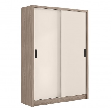 VANITY Ντουλάπα Δίφυλλη - Συρόμενη, Αποχρώσεων Sonoma Oak & Cream  120x60x200cm [-Εκρού-, -Καρυδί-] [-MDF - Κόντρα Πλακέ - Καπλαμάς - Νοβοπάν-] Ε7354,2