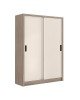 VANITY Ντουλάπα Δίφυλλη - Συρόμενη, Αποχρώσεων Sonoma Oak & Cream  120x60x200cm [-Εκρού-, -Καρυδί-] [-MDF - Κόντρα Πλακέ - Καπλαμάς - Νοβοπάν-] Ε7354,2