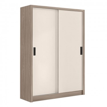 VANITY Ντουλάπα Δίφυλλη - Συρόμενη, Αποχρώσεων Sonoma Oak & Cream  120x60x200cm [-Εκρού-, -Καρυδί-] [-MDF - Κόντρα Πλακέ - Καπλαμάς - Νοβοπάν-] Ε7354,2