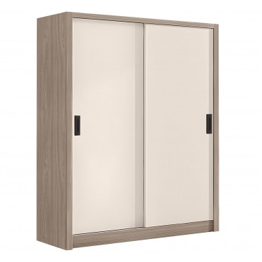 VANITY Ντουλάπα Δίφυλλη - Συρόμενη, Αποχρώσεων Sonoma Oak & Cream  160x60x200cm [-Εκρού-, -Καρυδί-] [-MDF - Κόντρα Πλακέ - Καπλαμάς - Νοβοπάν-] Ε7355,2