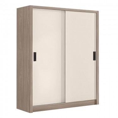 VANITY Ντουλάπα Δίφυλλη - Συρόμενη, Αποχρώσεων Sonoma Oak & Cream  160x60x200cm [-Εκρού-, -Καρυδί-] [-MDF - Κόντρα Πλακέ - Καπλαμάς - Νοβοπάν-] Ε7355,2