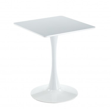 BREAK Τραπέζι MDF Άσπρο, Βάση Μέταλλο Βαφή Άσπρο  60x60cm H.75cm [-Άσπρο-] [-MDF - Κόντρα Πλακέ - Καπλαμάς - Νοβοπάν-, -Μέταλλο-] ΕΜ837,2