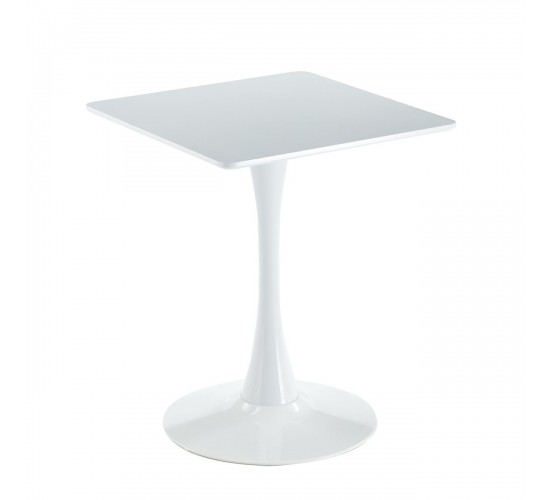 BREAK Τραπέζι MDF Άσπρο, Βάση Μέταλλο Βαφή Άσπρο  60x60cm H.75cm [-Άσπρο-] [-MDF - Κόντρα Πλακέ - Καπλαμάς - Νοβοπάν-, -Μέταλλο-] ΕΜ837,2