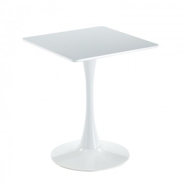 BREAK Τραπέζι MDF Άσπρο, Βάση Μέταλλο Βαφή Άσπρο  60x60cm H.75cm [-Άσπρο-] [-MDF - Κόντρα Πλακέ - Καπλαμάς - Νοβοπάν-, -Μέταλλο-] ΕΜ837,2