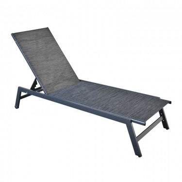 CORTE Ξαπλώστρα K/D, Μέταλλο Βαφή Μαύρο, Textilene Ανθρακί  60x191x31cm [-Ανθρακί-, -Μαύρο-] [-Textilene-, -Μέταλλο-] Ε6726,1