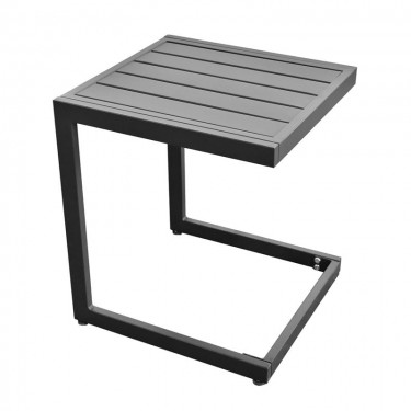 CORTE Βοηθητικό Τραπεζάκι, Μέταλλο Βαφή Μαύρο  35x35x41cm [-Μαύρο-] [-Μέταλλο-] Ε6727,1