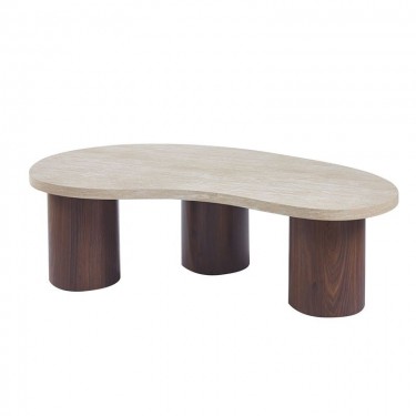 LAMBERT Τραπεζάκι Σαλονιού-Καθιστικού, ΜDF Απόχρωση Natural Stone-Καρυδί  130x70x40cm [-Καρυδί-, -Φυσικό-] [-MDF - Κόντρα Πλακέ - Καπλαμάς - Νοβοπάν-] Ε7698,1