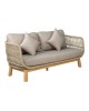 MARK Set Σαλόνι Κήπου 4τεμ, Acacia Φυσικό, Μαξιλάρια Μπεζ Rope Wicker Μπεζ  2 Πολυθρ 1 Καναπ 1 Τραπεζάκι [-Μπεζ-Tortora-Sand-Cappuccino-] [-Ξύλο-, -Ύφασμα-] Ε2360,2