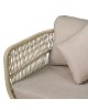 MARK Set Σαλόνι Κήπου 4τεμ, Acacia Φυσικό, Μαξιλάρια Μπεζ Rope Wicker Μπεζ  2 Πολυθρ 1 Καναπ 1 Τραπεζάκι [-Μπεζ-Tortora-Sand-Cappuccino-] [-Ξύλο-, -Ύφασμα-] Ε2360,2