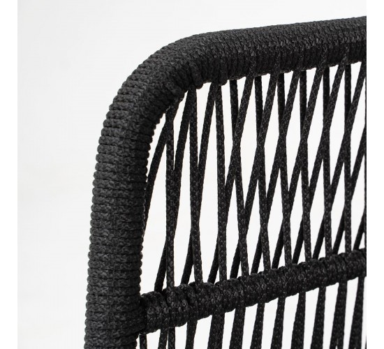 MARK Set Σαλόνι Κήπου 4 τεμαχίων Acacia Φυσικό, Rope Wicker Μαύρο, Μαξιλάρια Μπεζ  2 Πολυθρόνες Καναπές Τραπεζάκι [-Μαύρο-, -Μπεζ-Tortora-Sand-Cappuccino-] [-Ξύλο-, -Ύφασμα-] Ε2360,1