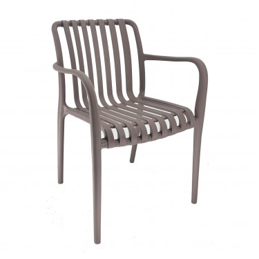 MODA-N Πολυθρόνα Στοιβαζόμενη PP, Στοιβαζόμενη Απόχρωση Mocha  56x57x81cm [-Μπεζ-Tortora-Sand-Cappuccino-] [-PP - PC - ABS-] Ε3800,3Ν