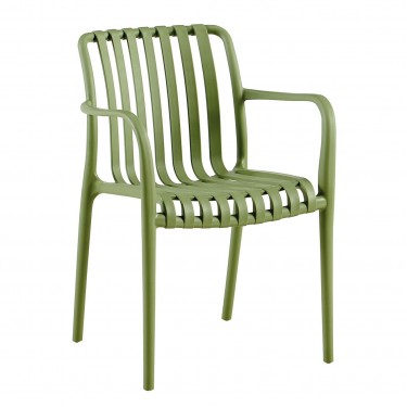 MODA-N Πολυθρόνα Στοιβαζόμενη PP, Στοιβαζόμενη Απόχρωση Πράσινο  56x57x81cm [-Πράσινο-] [-PP - PC - ABS-] Ε3800,4Ν