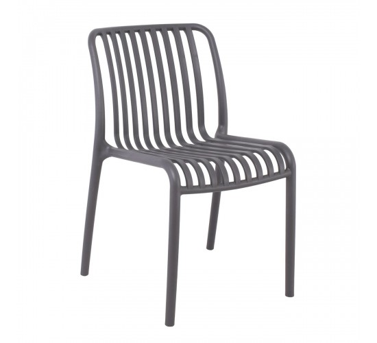 MODA-Ν Καρέκλα Στοιβαζόμενη PP, Απόχρωση Γκρι  51x57x78cm [-Γκρι-] [-PP - PC - ABS-] Ε3801,2Ν
