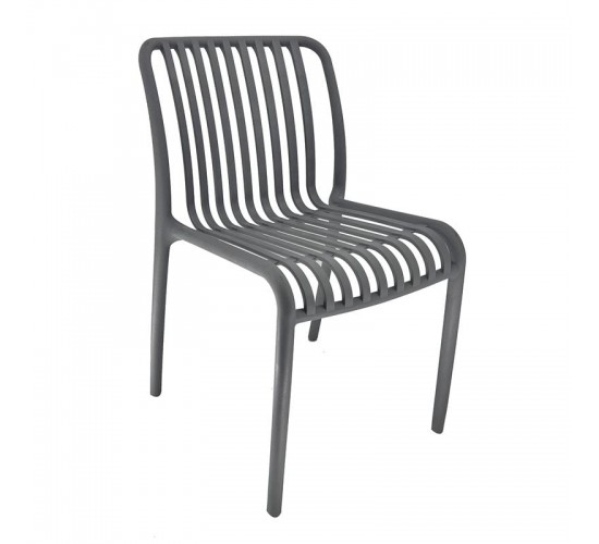 MODA-Ν Καρέκλα Στοιβαζόμενη PP, Απόχρωση Γκρι  51x57x78cm [-Γκρι-] [-PP - PC - ABS-] Ε3801,2Ν