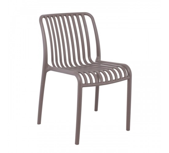 MODA-Ν Καρέκλα Στοιβαζόμενη PP, Απόχρωση Mocha  51x57x78cm [-Μπεζ-Tortora-Sand-Cappuccino-] [-PP - PC - ABS-] Ε3801,3Ν