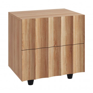 MOTION Κομοδίνο με 2 Συρτάρια, Απόχρωση Φυσικό  48x40x50cm [-Φυσικό-] [-MDF - Κόντρα Πλακέ - Καπλαμάς - Νοβοπάν-] Ε7501,1