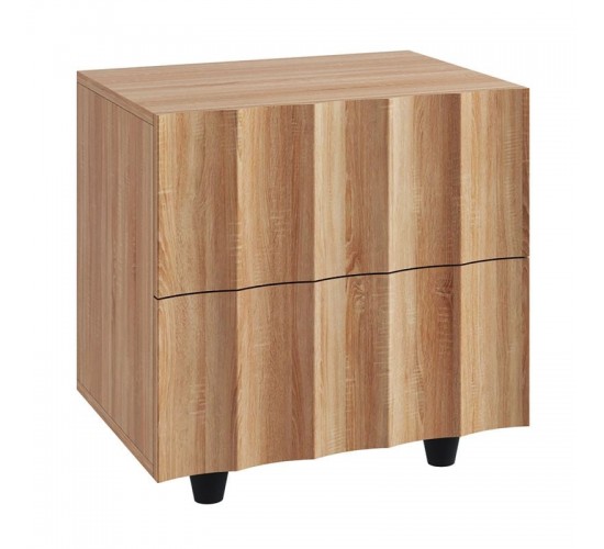 MOTION Κομοδίνο με 2 Συρτάρια, Απόχρωση Φυσικό  48x40x50cm Ε7501,1